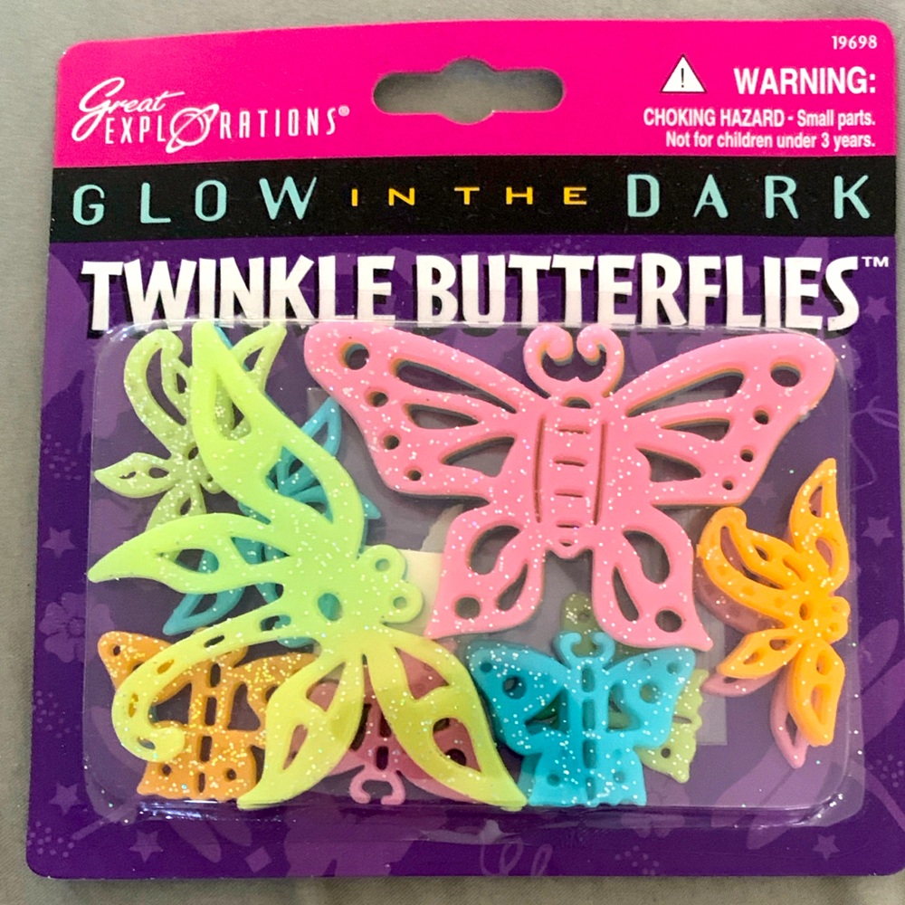 NIB Great Explorations Twinkle Butterflies Glow in the Dark Y2K vintage